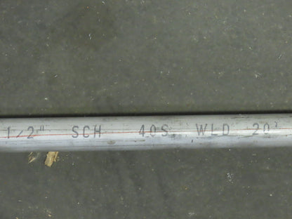 1/2"x 142" Long  316 Stainless Steel Welded Pipe  Schedule 40