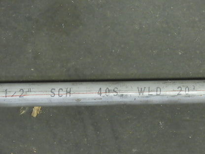 1/2"x 142" Long  316 Stainless Steel Welded Pipe  Schedule 40