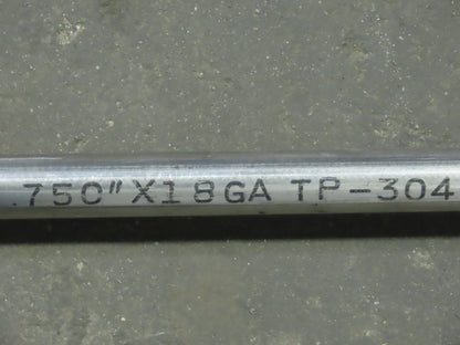 3/4" x 18Ga x 117 long 304 Stainless Steel Bright Round Tube Pipe Tubing