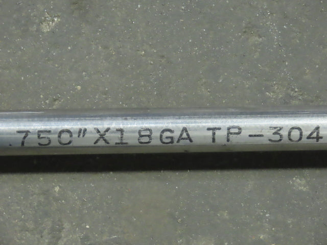 3/4" x 18Ga x 117 long 304 Stainless Steel Bright Round Tube Pipe Tubing