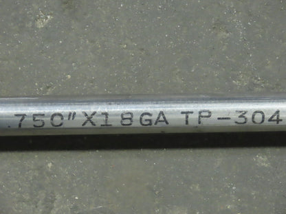 3/4" x 18Ga x 117 long 304 Stainless Steel Bright Round Tube Pipe Tubing