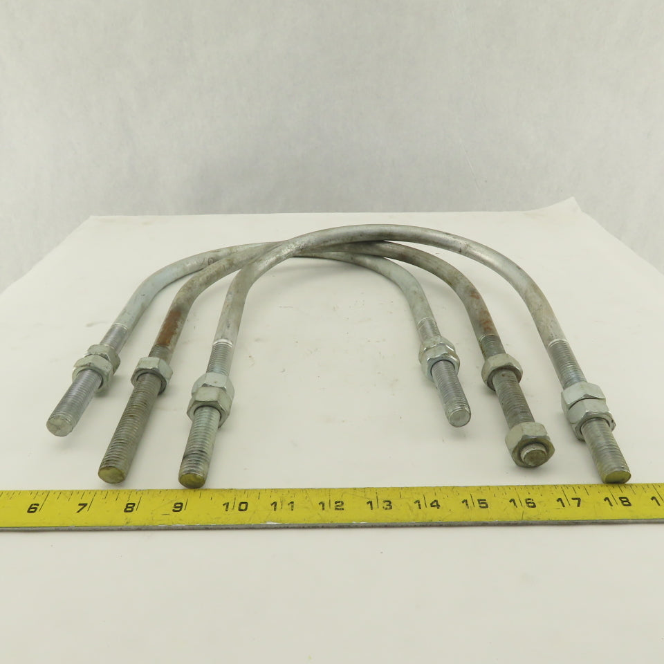 U-Bolt Thread 11-1/2 x 8-3/4 5/8-11 Galvanized  Lot of 3