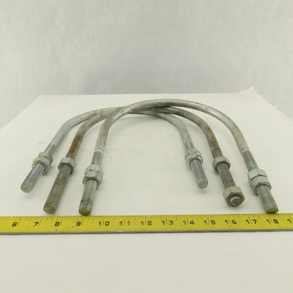U-Bolt Thread 11-1/2 x 8-3/4 5/8-11 Galvanized  Lot of 3