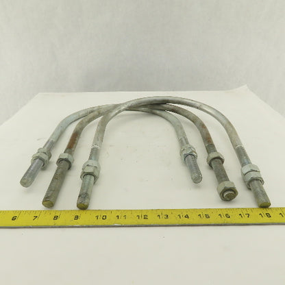 U-Bolt Thread 11-1/2 x 8-3/4 5/8-11 Galvanized  Lot of 3