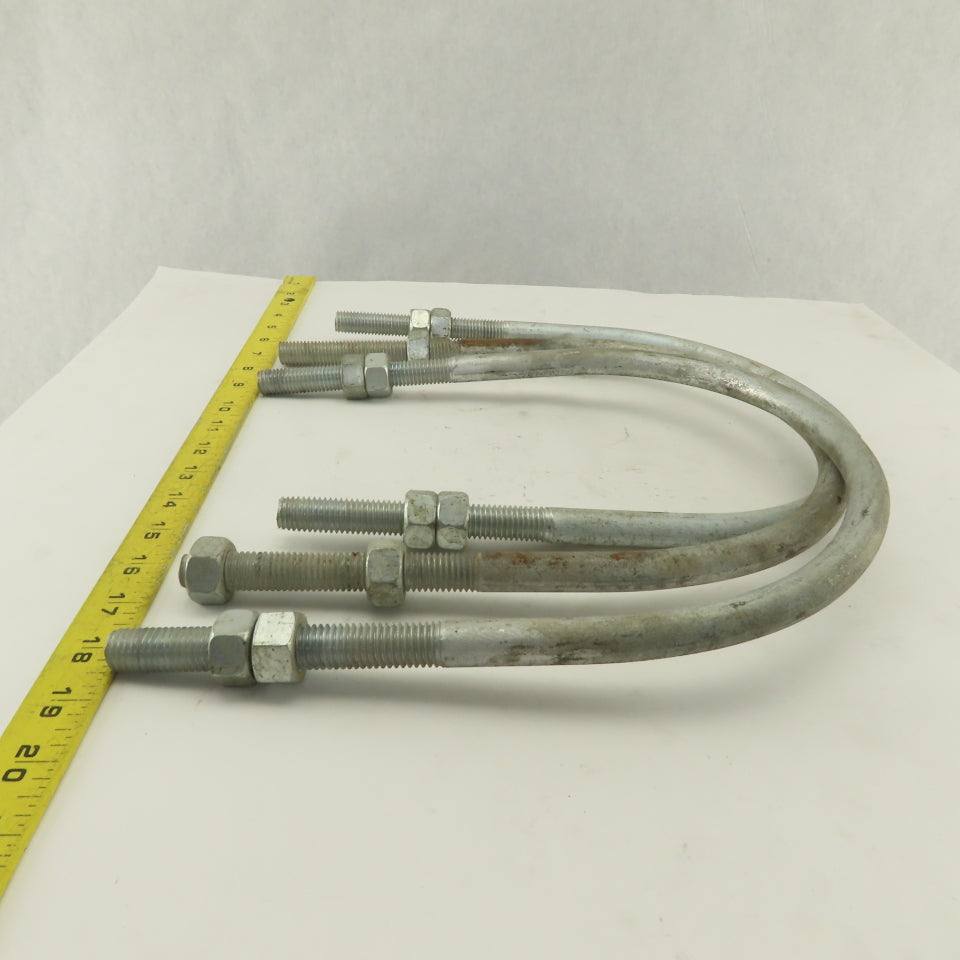 U-Bolt Thread 11-1/2 x 8-3/4 5/8-11 Galvanized  Lot of 3
