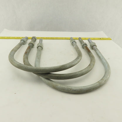 U-Bolt Thread 11-1/2 x 8-3/4 5/8-11 Galvanized  Lot of 3