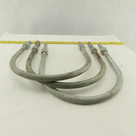 U-Bolt Thread 11-1/2 x 8-3/4 5/8-11 Galvanized  Lot of 3
