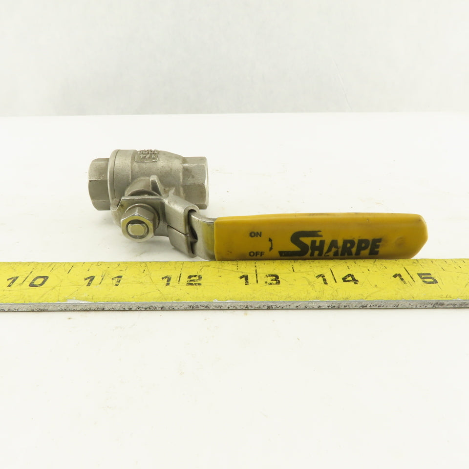 Sharpe CF8M !/4" NPT Stainless Steel Full Flow Ball Valve 1000