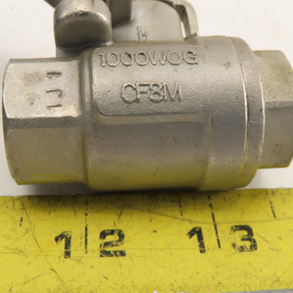 Dixon CF8M !/4" NPT Stainless Steel Full Flow Ball Valve 1000