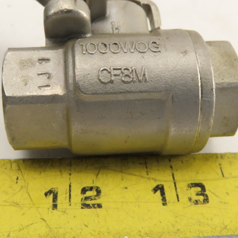 Dixon CF8M !/4" NPT Stainless Steel Full Flow Ball Valve 1000