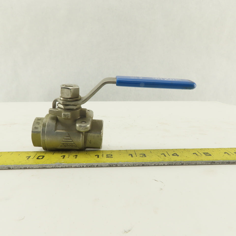 Dixon CF8M !/4" NPT Stainless Steel Full Flow Ball Valve 1000