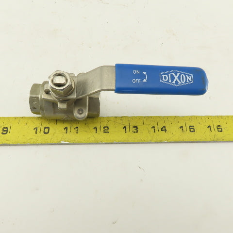 Dixon CF8M !/4" NPT Stainless Steel Full Flow Ball Valve 1000