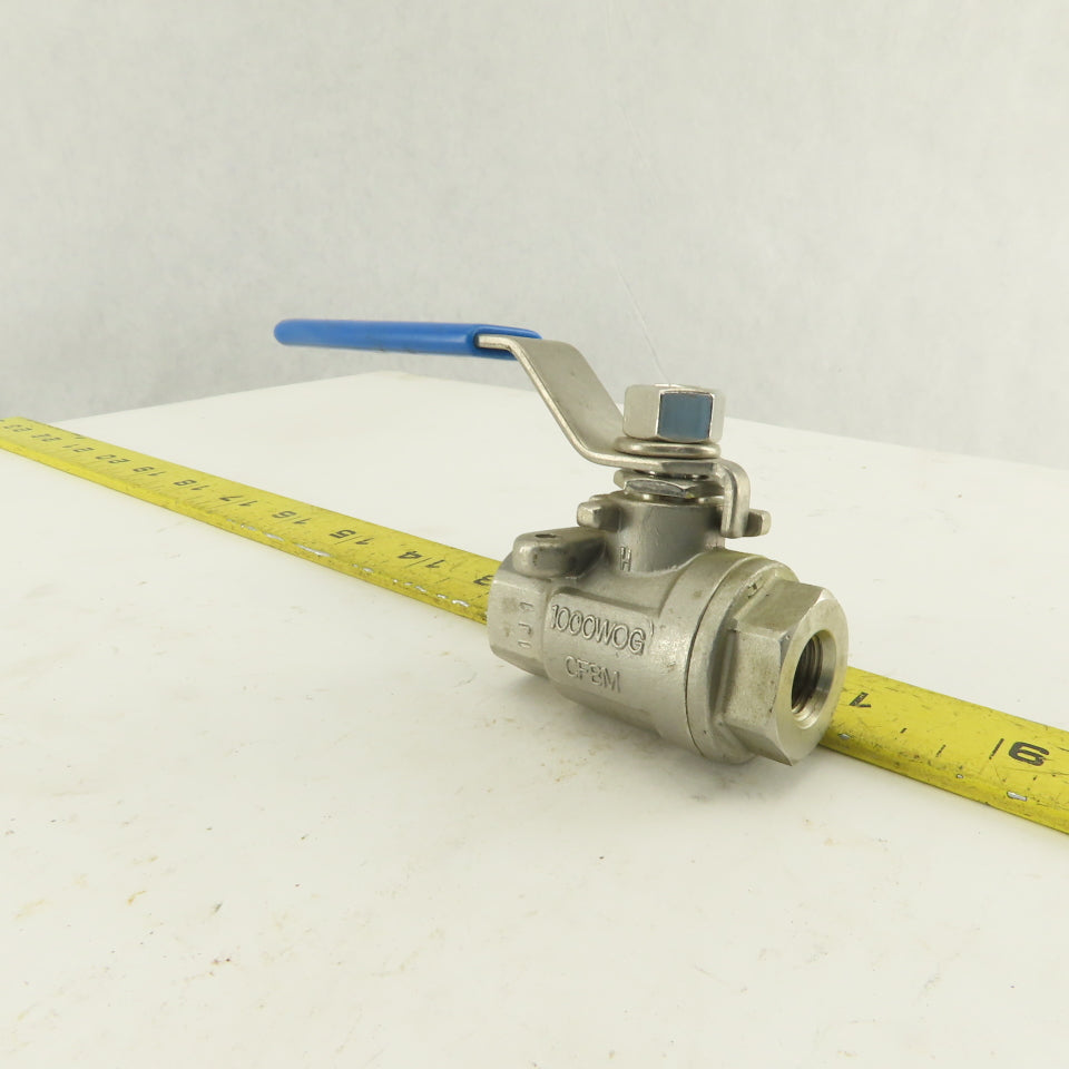 Dixon CF8M !/4" NPT Stainless Steel Full Flow Ball Valve 1000
