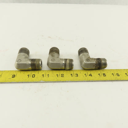 Cajon 90° Elbow Male 1/2" NPT Fitting 316 Stainless Steel lot of 3