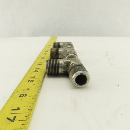 Cajon 90° Elbow Male 1/2" NPT Fitting 316 Stainless Steel lot of 3