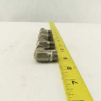 Cajon 316 M-78 90° Elbow Male 3/8" NPT Fitting 316 Stainless Steel lot of 4