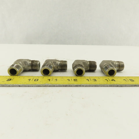 Cajon 316 M-78 90° Elbow Male 3/8" NPT Fitting 316 Stainless Steel lot of 4