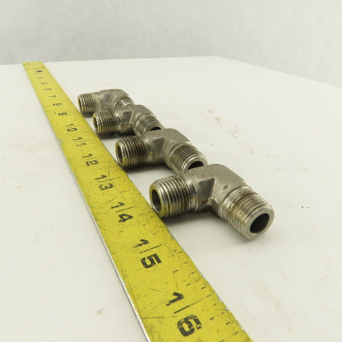 Cajon 316 M-78 90° Elbow Male 3/8" NPT Fitting 316 Stainless Steel lot of 4