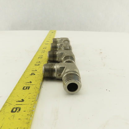 Cajon 316 M-78 90° Elbow Male 3/8" NPT Fitting 316 Stainless Steel lot of 4
