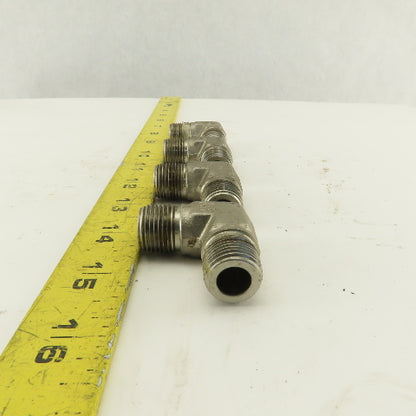 Cajon 316 M-78 90° Elbow Male 3/8" NPT Fitting 316 Stainless Steel lot of 4