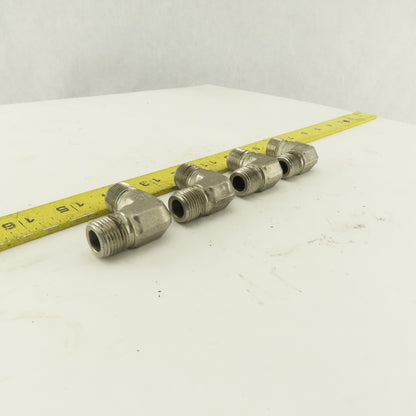 Cajon 316 M-78 90° Elbow Male 3/8" NPT Fitting 316 Stainless Steel lot of 4