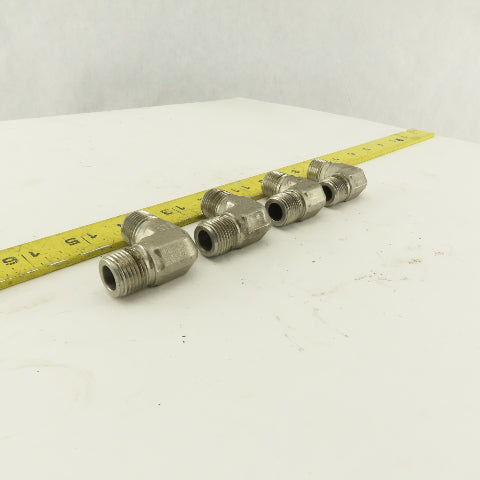 Cajon 316 M-78 90° Elbow Male 3/8" NPT Fitting 316 Stainless Steel lot of 4