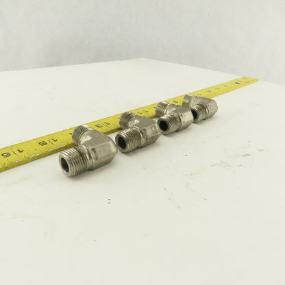 Cajon 316 M-78 90° Elbow Male 3/8" NPT Fitting 316 Stainless Steel lot of 4