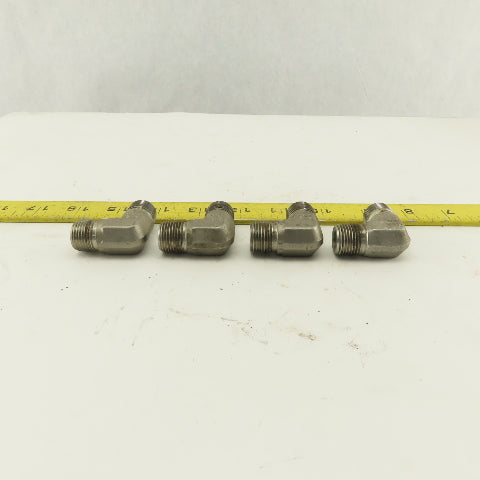 Cajon 316 M-78 90° Elbow Male 3/8" NPT Fitting 316 Stainless Steel lot of 4