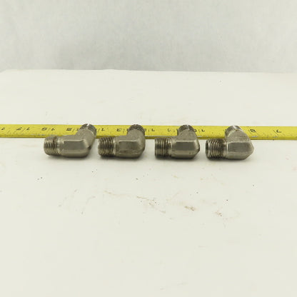 Cajon 316 M-78 90° Elbow Male 3/8" NPT Fitting 316 Stainless Steel lot of 4
