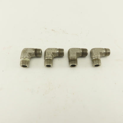 Cajon 316 M-78 90° Elbow Male 3/8" NPT Fitting 316 Stainless Steel lot of 4