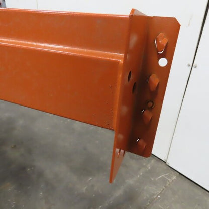 120" x 5" x 1-5/8" 50E Shaved Pin Pallet Racking Beam Shelf 5,575 lb Lot of 1   NEW