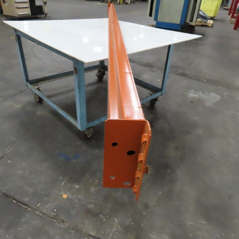 120" x 5" x 1-5/8" 50E Shaved Pin Pallet Racking Beam Shelf 5,575 lb Lot of 1   NEW