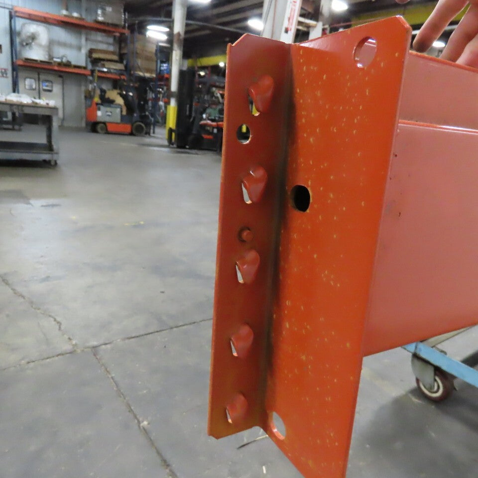 144" x 6-1/2" x 1-5/8" 65E Shaved Pin Pallet Racking Beam Shelf 7,075 lb Lot/1  NEW