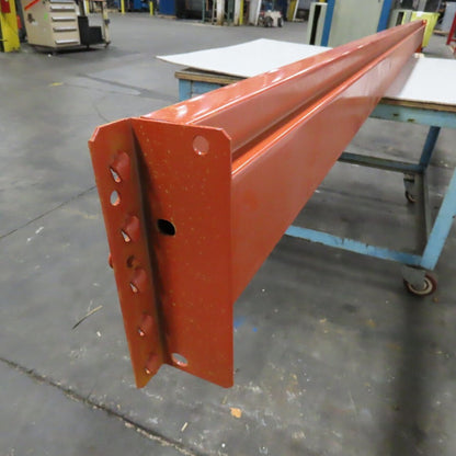 144" x 6-1/2" x 1-5/8" 65E Shaved Pin Pallet Racking Beam Shelf 7,075 lb Lot/1  NEW