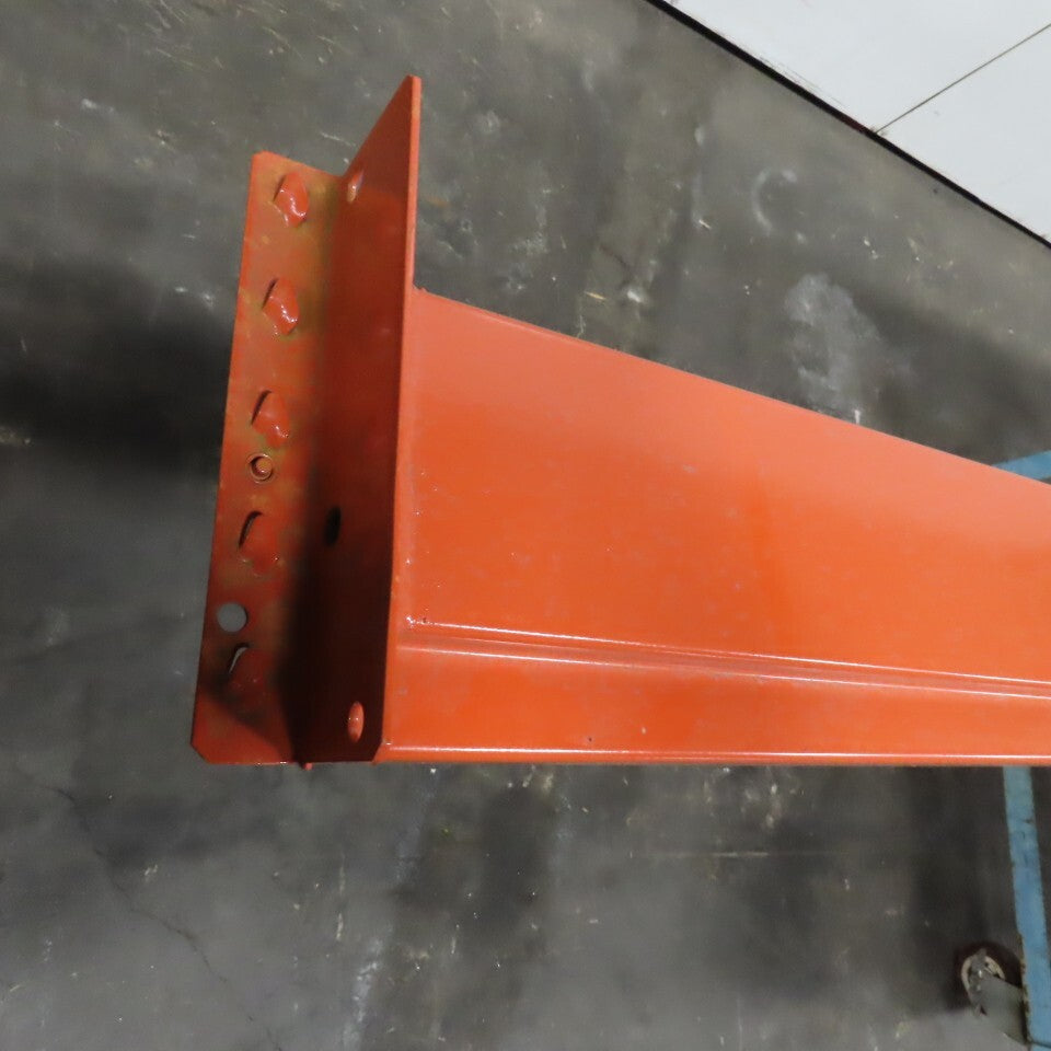 144" x 6-1/2" x 1-5/8" 65E Shaved Pin Pallet Racking Beam Shelf 7,075 lb Lot/1  NEW