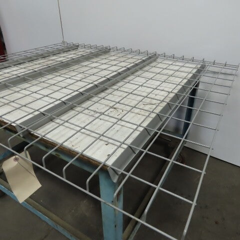 48" x 58" Double Waterfall Wire Decks Pallet Racking Shelf 3,000 lbs Cap NEW