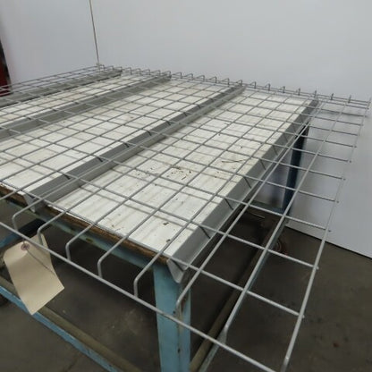 48" x 58" Double Waterfall Wire Decks Pallet Racking Shelf 3,000 lbs Cap NEW