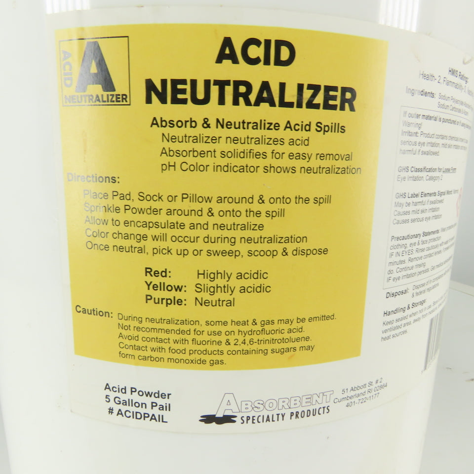 Absorbent Specialty Product Acid Spill Absorber & Neutralizer Powder 5 Gal. Pail