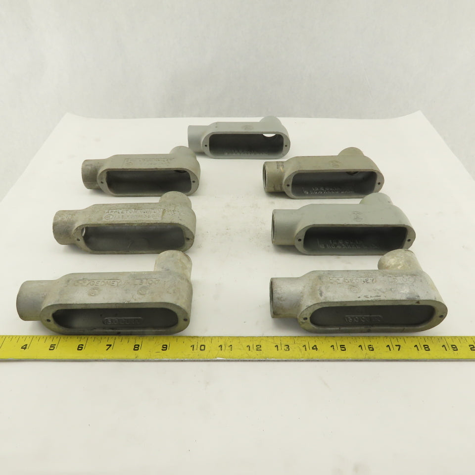 1" LB Form 35 Unilet Conduit Fitting  Malleable Iron Lot of 7