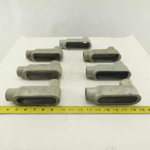 1" LB Form 35 Unilet Conduit Fitting  Malleable Iron Lot of 7