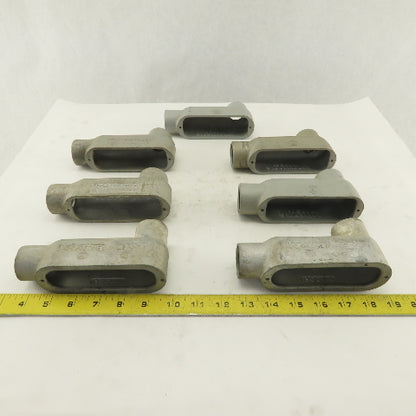 1" LB Form 35 Unilet Conduit Fitting  Malleable Iron Lot of 7