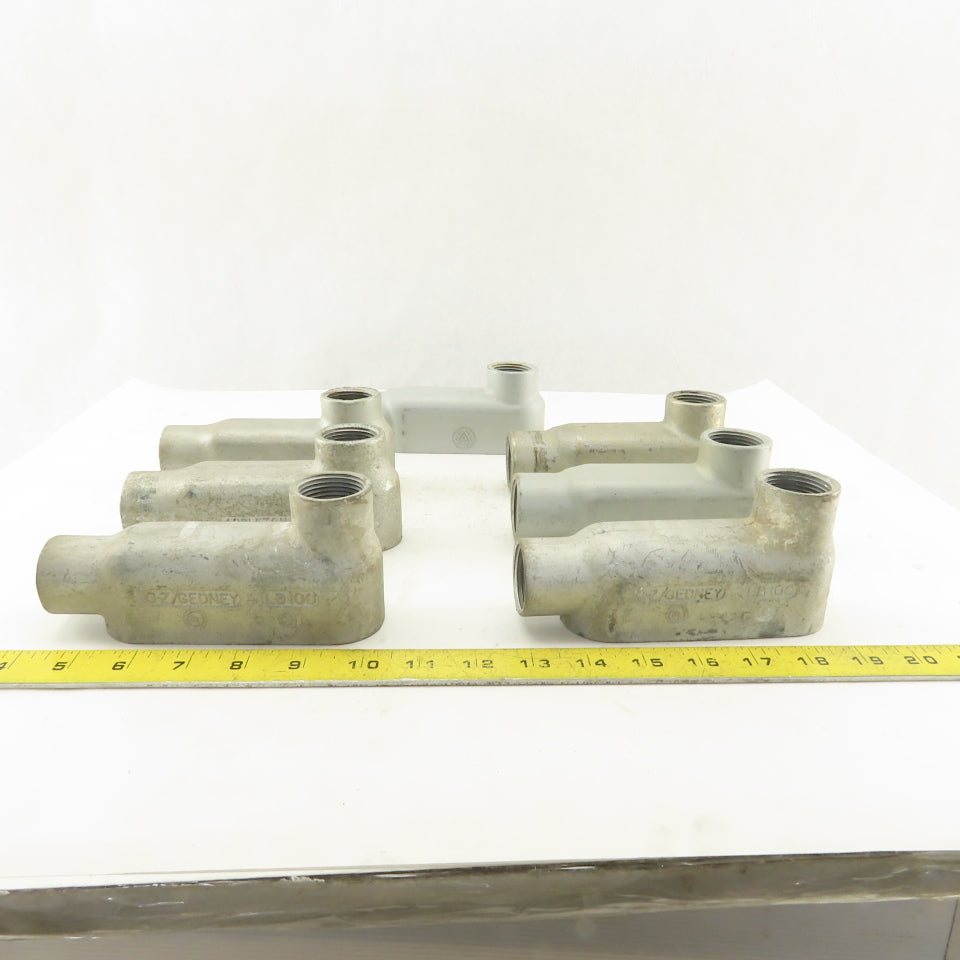 1" LB Form 35 Unilet Conduit Fitting  Malleable Iron Lot of 7