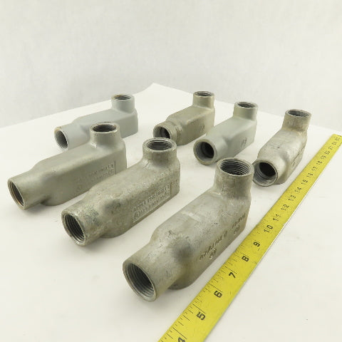 1" LB Form 35 Unilet Conduit Fitting  Malleable Iron Lot of 7