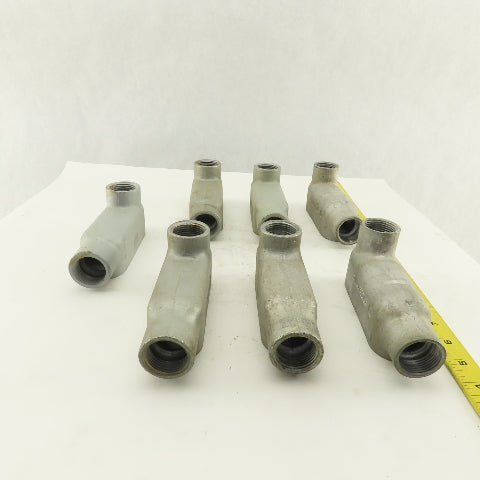 1" LB Form 35 Unilet Conduit Fitting  Malleable Iron Lot of 7