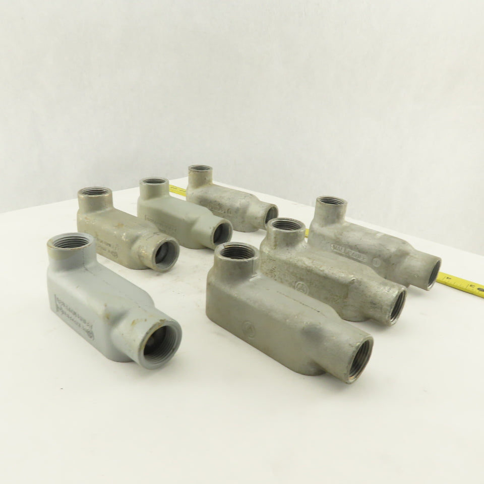 1" LB Form 35 Unilet Conduit Fitting  Malleable Iron Lot of 7