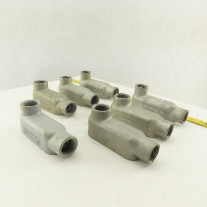 1" LB Form 35 Unilet Conduit Fitting  Malleable Iron Lot of 7