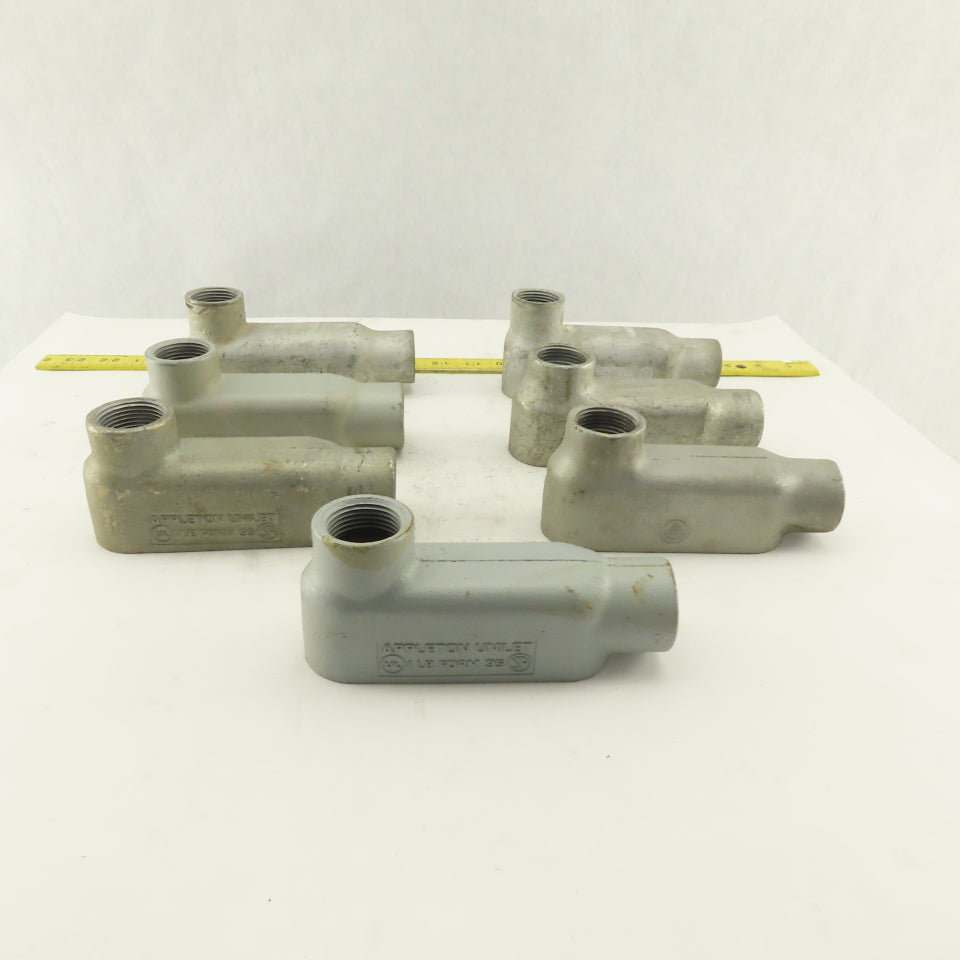 1" LB Form 35 Unilet Conduit Fitting  Malleable Iron Lot of 7