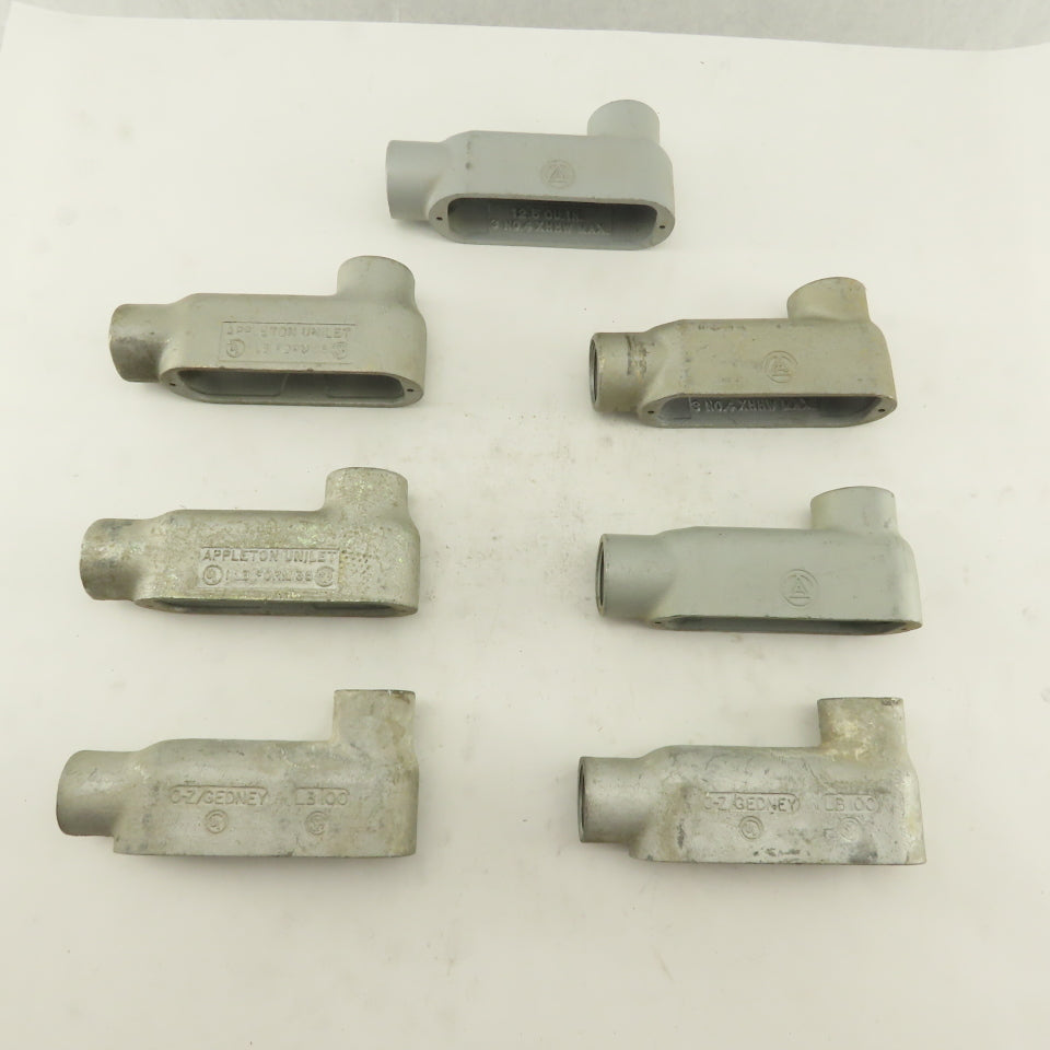 1" LB Form 35 Unilet Conduit Fitting  Malleable Iron Lot of 7