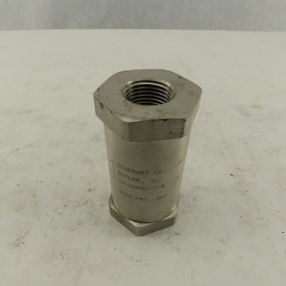 Generant CV-506SS-T-8 1/2" NPT Stainless Steel Check Valve 4500PSI Max