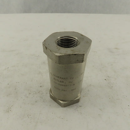 Generant CV-506SS-T-8 1/2" NPT Stainless Steel Check Valve 4500PSI Max